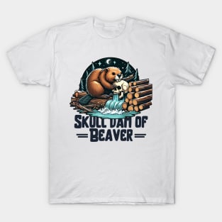 Beaver skull head dam T-Shirt